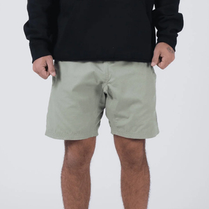 Shorts de bain décontractés pour hommes en lin/coton Oxford – Taille mi-haute, braguette zippée, écologiques, imperméables et séchage rapide - Product Image 1
