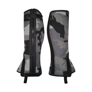 2026 Genuine Waterproof and Breathable Full Grain Neoprene Western Horse <b>Chaps</b> with Curved Zip Real Riding <b>Half</b> <b>Chaps</b> Low MOQ - Product Image 2