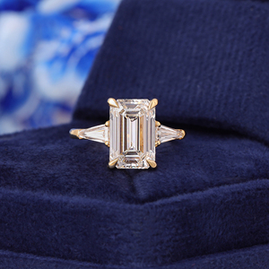 Anillo de Compromiso con Corte Esmeralda de 5.00 CT, Diamante Cultivado en Laboratorio, Regalo de Boda para Mujer, Anillo de Aniversario para Ella, Certificado IGI - Product Image 5