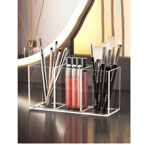 Portalápices multiusos de acrílico para bolígrafos y lápices, diseño portátil, productos de oficina - Product Image 4