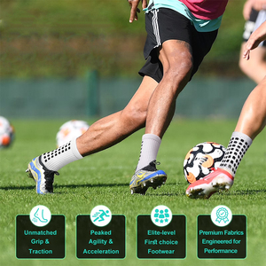 Latest Design Breathable Quick Dry Football Basketball <b>Knee</b> <b>High</b> <b>Socks</b> Body Cuff Header Card Logo Positions For Summer - Product Image 5
