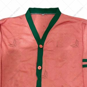 Wholesale Custom Logo Varsity <b>Cardigan</b> Women V Neck Striped Trim 7GG <b>Chunky</b> Wool Acrylic Preppy Sorority Knitwear <b>Cardigan</b> - Product Image 2