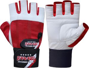 Gants de musculation en cuir Farabi Sports avec poignées, longue protection du poignet, respirants, antidérapants et légers pour la gym, le cyclisme et les activités de plein air - Product Image 1