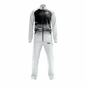 Chaqueta Deportiva con Cordón para Hombre AMI, Blanca y Negra, Transpirable, Ecológica, de Forro Polar y Nailon, para Invierno - Product Image 2