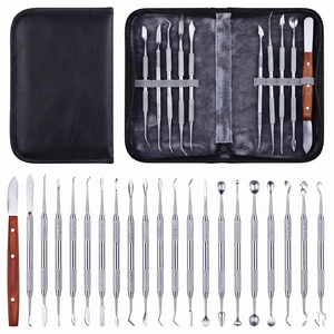 10pcs/<b>set</b> Metal Manual Dental Wax Carving Tools Spatula <b>Plaster</b> Knife Practical Versatile Teeth Whitening Kit Dentistry - Product Image 6