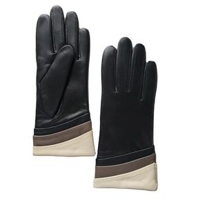 Guantes de Cuero de Lujo para Mujer, con Forro de Cachemira, Piel de Oveja de Grano Fino y Puños de Piel de Conejo Rex y Piel de Zorro Genuina de Alta Calidad - Product Image 1