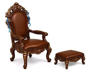 Bride Groom Royal King Queen Throne Chairs Event Reception Stage Wedding <b>Sofa</b> Set Luxury Traditional Wood Design Durable Tapered - Product Image 2