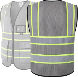 Premium Fabric Workwear <b>Uniforms</b> Safety Vest Lightweight Reflective <b>Construction</b> Safety Vest High Quality Supplier - Product Image 4