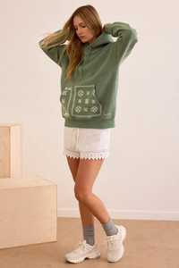 Sudadera con capucha unisex de invierno, extragrande, verde, con forro polar, antipilling, 100% algodón, manga regular, informal, con cremallera. - Product Image 4