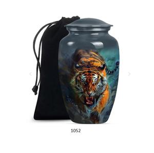 Urna de cremación de metal negro grande de la mejor calidad para cenizas humanas, para adultos, mujeres y hombres, urna de 10 pulgadas con bolsa de terciopelo gratis. - Product Image 4