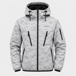 Trendy Thermochromic Zip up Jacket Windbreaker <b>Men's</b> <b>Thermal</b> reactive Jacket Boxy Lightweight Color Changing jacket for <b>men</b> OEM - Product Image 4