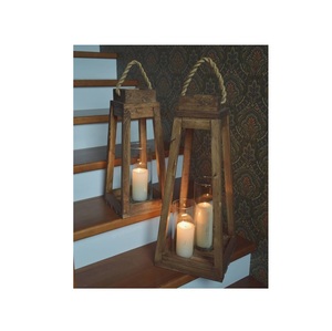 Farol de Madera para Decoración Elegante del Hogar, Decoración de Mesa de Boda, Arreglos Sazonales y Estilismo de Sala de Estar - Product Image 6
