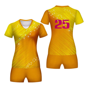 T-shirts à manches courtes et shorts personnalisés pour femmes, uniforme de volley-ball pour hommes avec logo, uniforme d'entraînement pour équipe de volley-ball - Product Image 3
