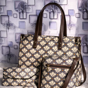 Conjunto de bolsos de mano para mujer con estampado floral de lujo – Colección de 4 piezas: bolso tote y bandolera Características: Ligero, gran capacidad - Product Image 1