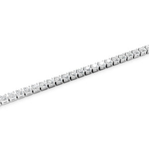 Pulsera de tenis de plata de ley 925 con moissanita tallada para mujer, engaste circular, joyería fina de lujo, regalo de moda/venta al por mayor para fiestas - Product Image 4