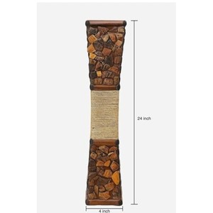 Jarrón Ovalado de Madera de Teca Premium al por Mayor |   Jarrón de suelo Moradabad hecho a mano - Product Image 3