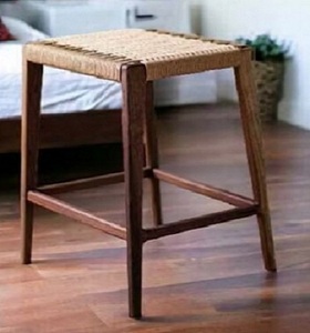 Tabouret en bois écologique de haute qualité, design rustique, fait main, léger, gain de place, meuble de salon, ottoman pour la maison, école - Product Image 5