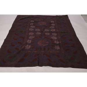 Cubrecama Bohemio Vintage Kantha Suzani Bordado a Mano, Lavable, de Algodón con Diseño Floral, Manta India, Ropa de Cama Bohemia - Product Image 1