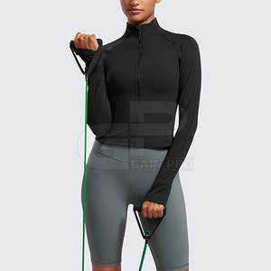 Chaqueta de Yoga con Cierre para Mujer, Elegante, Ajustada, Transpirable, para Entrenamiento, Gimnasio, Fitness, Yoga, Ropa Deportiva, Venta al Por Mayor - Product Image 3