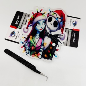 Nightmare Couple Shape Horror Characters Acrylic Lash Extension Tiles <b>Magnets</b> Tweezers Custom Lash Tiles Acrylic Lash Box - Product Image 2
