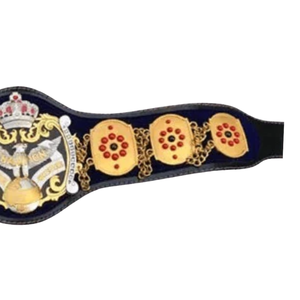 Cinturón de Campeonato de Lucha Libre Premium Personalizable con Diseño de Gemas Doradas y Rojas con Detalles de Corona para Fanáticos y Coleccionistas - Product Image 4