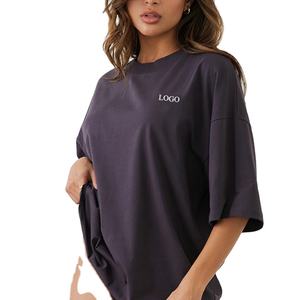 T-shirts en coton à col rond pour femmes Directement du fabricant Vente en gros B2B T-shirts respirants à col rond Options unies et imprimées - Product Image 1