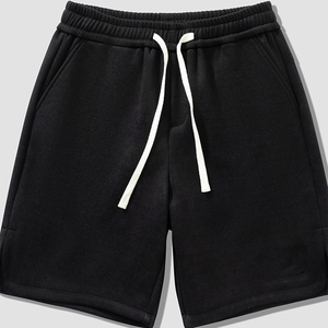 Shorts décontractés pour hommes 2026, coupe droite, en toile, fabriqués au Pakistan, coupe-vent, avec cordon de serrage, taille haute, couleur unie, tricotés - Product Image 5
