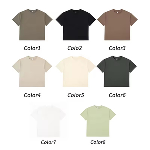 T-shirt en coton 100% pour homme, surdimensionné, en tissu éponge lourd, avec logo imprimé personnalisé, de haute qualité - Product Image 4