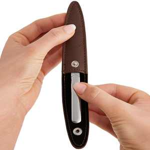 Lime à ongles professionnelle en acier inoxydable durable, double face, droite, pour manucure et pédicure - Product Image 5