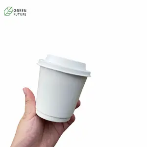 home compostable custom print double wall paper hot cup