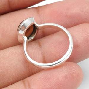 Artisan Bohemian <b>Ring</b> Jewelry Comes With Oval Cut Black <b>Opal</b> Gemstone Crafted From 925 Solid Silver Beautiful Sister Band - Product Image 4