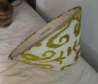 Abat-jour conique moderne en lin brodé de haute qualité, fait main, avec Velcro, pour lampes suspendues et lampadaires, idéal pour les chambres d'hôtel