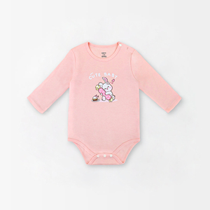 Cute Cartoon Infant Kimono <b>Wrap</b> Shirt Organic Cotton Long Sleeve Crew <b>Neck</b> Single Button Knitted Fabric Breathable Unisex 4 - Product Image 1