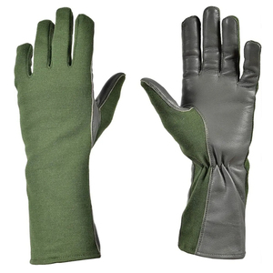 High Quality Custom Made Long Cuffs Pilot <b>Gloves</b> Full Finger Smooth Fire Resistant Flight <b>Gloves</b> with Custom Logo and Color - Product Image 2
