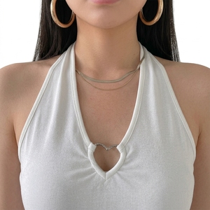 Vornex Industry - Camisetas sin mangas de punto con aberturas para mujer, de Spandex/Poliéster, color liso, transpirables, con cuello alto, ecológicas, informales - Product Image 4