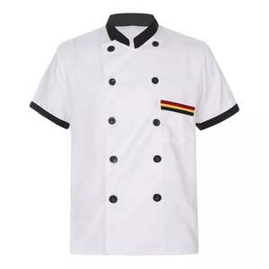 Chaqueta de Chef Unisex de Manga Corta, Doble Botonadura, Uniforme para Restaurante, Cocina y Servicio de Alimentos, Ligera, Opciones Multicolor - Product Image 1