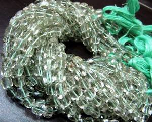 Ametista verde natural de 6 mm a 7 mm, cuentas microfacetadas en forma de cubo, hilo de 8 pulgadas de largo - Product Image 5