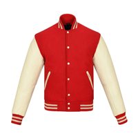 Veste universitaire en cuir écologique avec boutons en corne, style hip-hop pour hommes