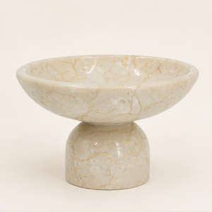 Cuenco de Mármol Natural de Lujo, Color Crema Beige, Cuenco Decorativo de Mármol para Centro de Mesa, Venta al por Mayor, Cuenco Moderno - Product Image 1