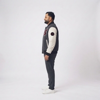 Veste technique pour homme SAJZA personnalisée, 540 GSM, laine Melton, manches en nylon Ripstop, qualité supérieure OEM, automne/hiver, résistante à l'eau