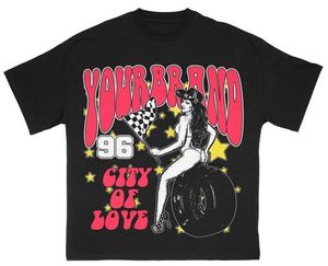 Custom Summer Acid Wash 100%Cotton Screen Printing Stone Washing Vintage Tee Shirt Hip Hop T-shirt and Shorts <b>Sets</b> for Men - Product Image 3