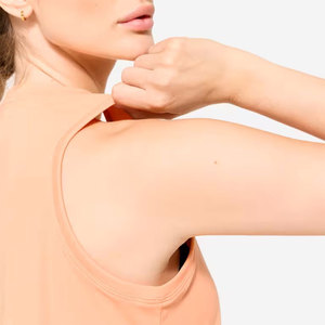 Women's <b>Peach</b> Sleeveless Tank <b>Top</b> O-Neck Knitted Spandex Polyester Breathable Casual Solid Color Regular Fit - Product Image 4