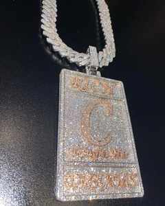 Colgante de Plata de Ley con Diamantes VVS de Lujo, Cadena Cubana con Incrustaciones de Diamantes de Imitación, Joyería Chapada para Regalo de Cumpleaños, Dijes de Dibujos Animados - Product Image 3