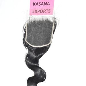 Cheveux humains cambodgiens bruts 6*6 HD, closure à cuticules alignées, couleur naturelle noire, double trame machine, ondulations profondes, pour femmes - Product Image 2