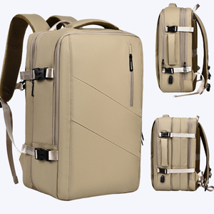 Modern Travel <b>Backpack</b> Polyester Oxford Fabric Geometric Design <b>Water</b> <b>Resistant</b> Zipper Closure Adjustable Strap Unisex 36-55L - Product Image 4