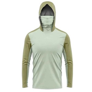 Vêtements de pêche à deux couleurs contrastées, chemises à capuche, vêtements de pêche performants à manches longues, vêtements de sport de plein air - Product Image 1