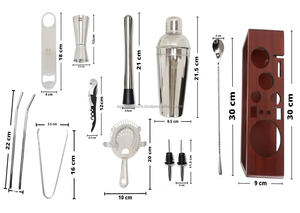 Stainless Steel Bartender Kit | Professional <b>Cocktail</b> <b>Shaker</b> <b>Set</b> | Bar Tools for Home Bar, Hotel & Restaurant - Product Image 4