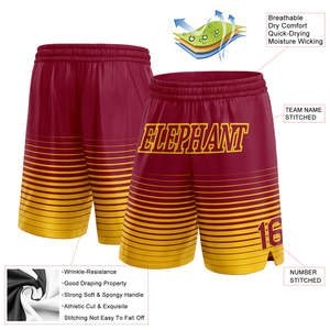 <b>Customized</b> Sports Team Shorts 100% Polyester Mesh Sublimated Club Name Training Basketball Athletic Shorts for Teamwear - Product Image 5