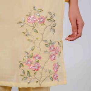 Costume Cambric brodé PS4329 Robes de cocktail 2 pièces avec broderie complexe - Product Image 2