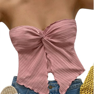 Summer Women's Eco-Friendly Breathable Casual Stand Collar Short Fleece Tank <b>Top</b> with Appliques-100% Polyester - Product Image 1